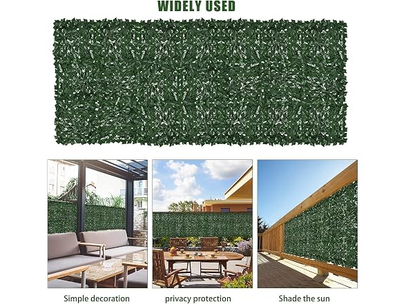 Moeput Faux Ivy Privacy Fence 98' X 39" - Gallery 5