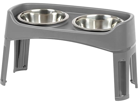 IRIS USA Elevated Dog Bowls Adjustable Stand