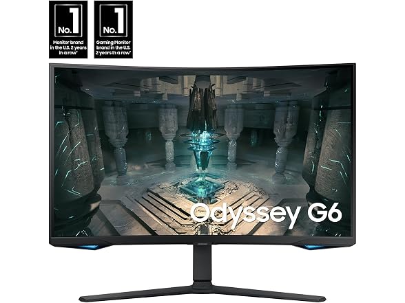 (NEW) Samsung 32" Odyssey QHD G65B Curved Gaming Monitor