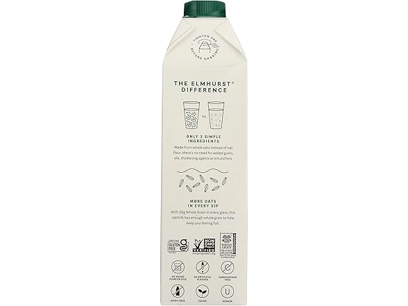 1CT Elmhurst, Milk Oat Unsweetened, 32 Fl Oz