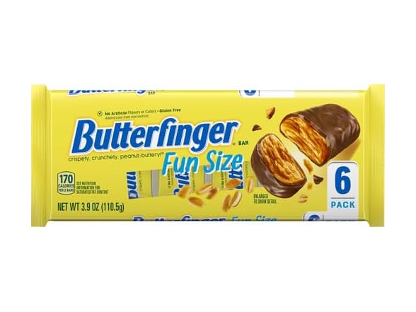 Butterfinger Fun Size Bars, 6-Pack