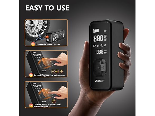 ZUZEE Tire Inflator Portable Air