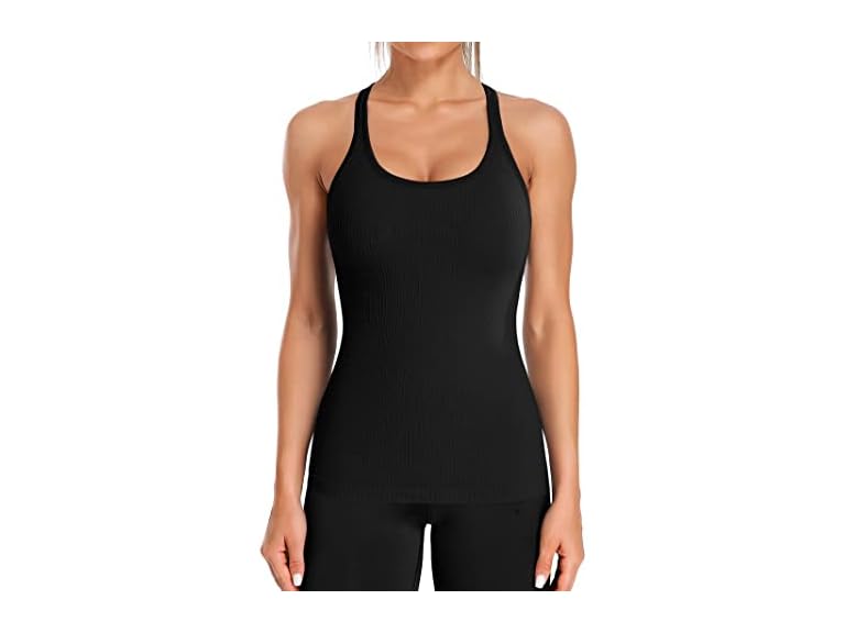 Women's Yoga Tank Top With Built-in Bra