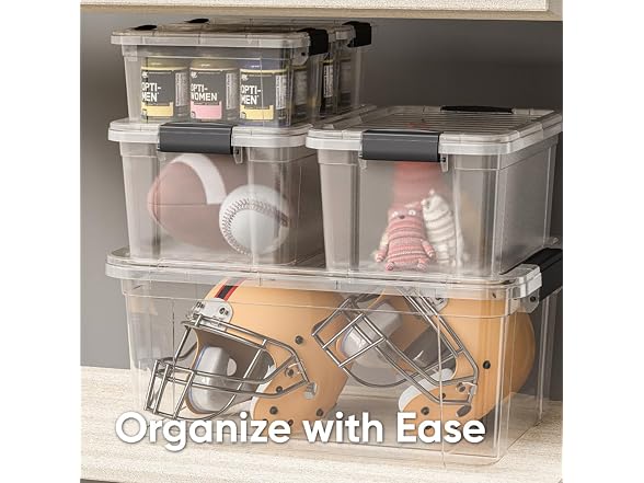 Superio Clear Storage Box with Lid, 36 Quart 10 Pack