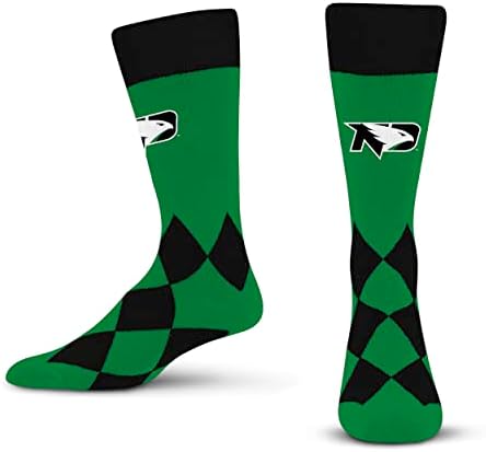 For Bare Feet Unisex NCAA North Dakota Fighting Hawks Big Diamond Team Color Socks OSFM