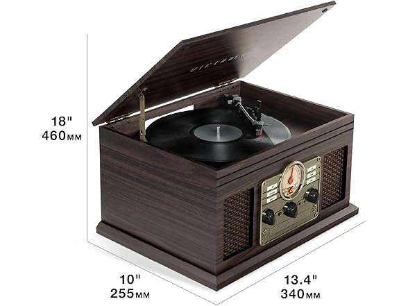 Victrola The Quincy 6-in-1 Bluetooth Record Player