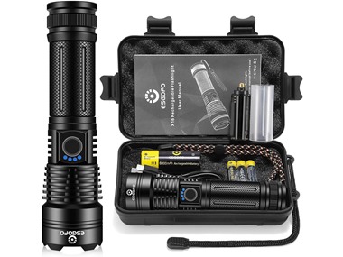 $18.99, Was $29.99, 36% Off! Esgofo Rechargeable Flashlight | 10K Lumens dealfomo