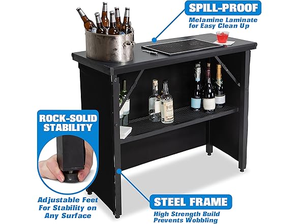 GoBar PRO Commercial Grade Portable Bar Table