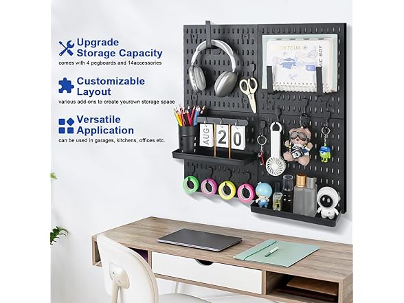 Pegboard Wall Organizer Kit