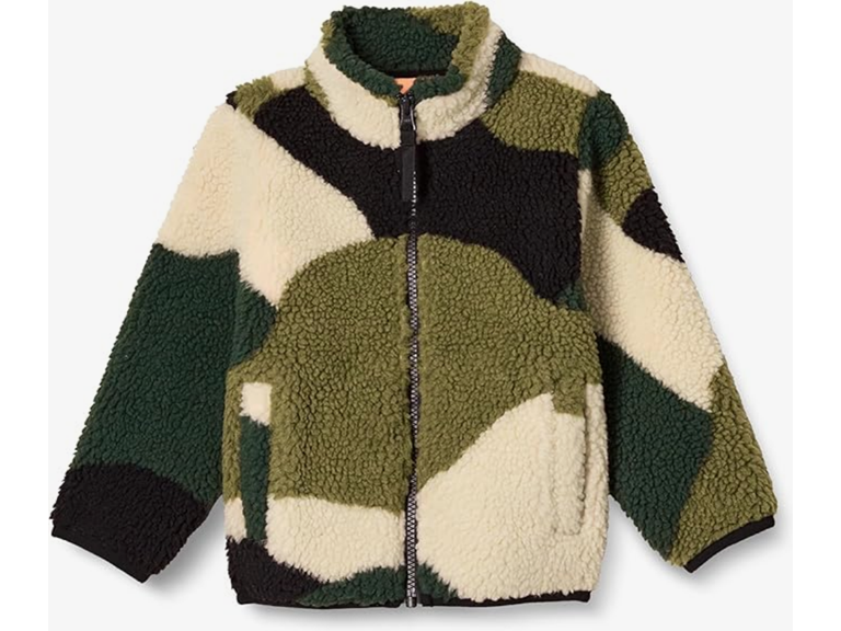 Amazon Essentials Toddler Boys' Fleece Lined Sherpa Full-Zip Jacket, Green Camo, 2T