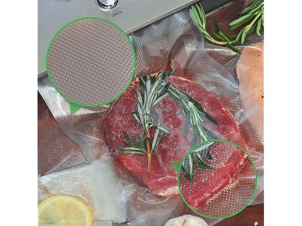 YISH Vacuum Sealer Bags for Food: 100 Quart 8"×12"
