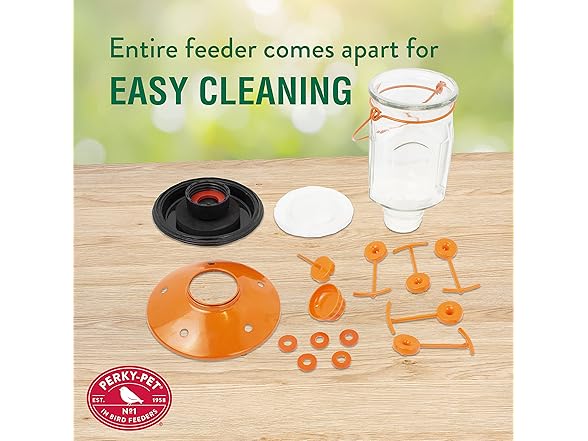 Perky-Pet 9113-2 Top-Fill Glass Oriole Feeder