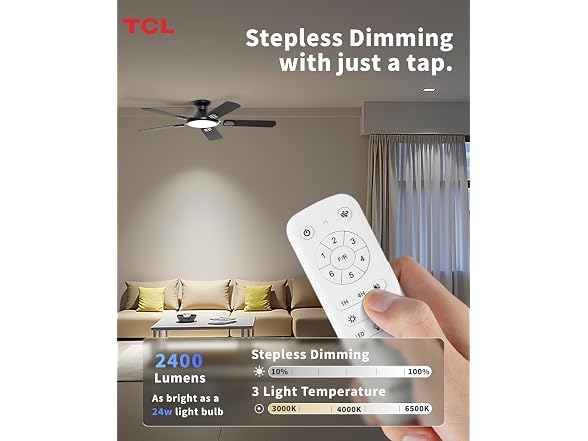 TCL 52 Low Profile Ceiling Fan w/ Light - Gallery 6