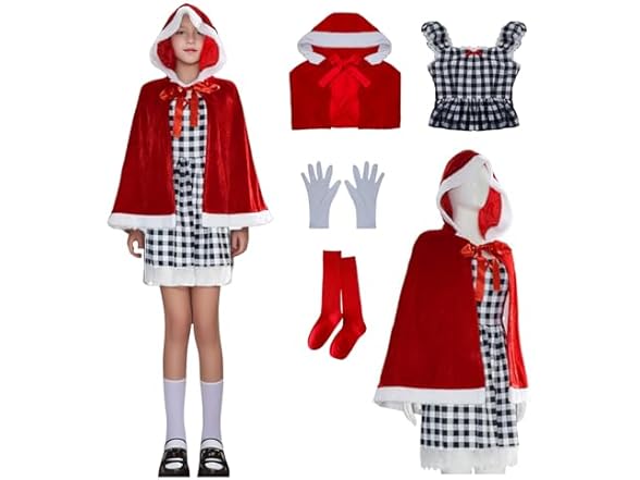SDXLV Cape Red Dress Halloween Costume