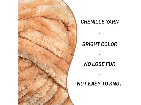Sekafris Fuzzy Chunky Chenille Yarn for Crochet