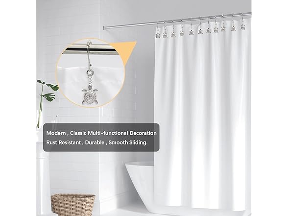 Myisteen Stainless Steel Shower Curtain