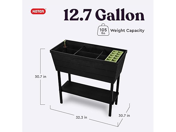 Keter Urban Bloomer Raised Garden Bed