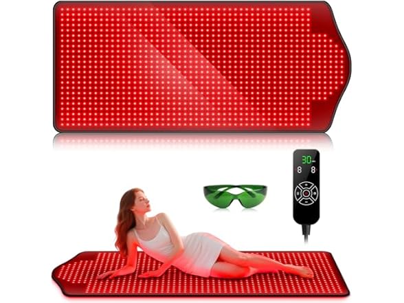 Red Light Therapy Mat 73x32 Full Body 1090LED