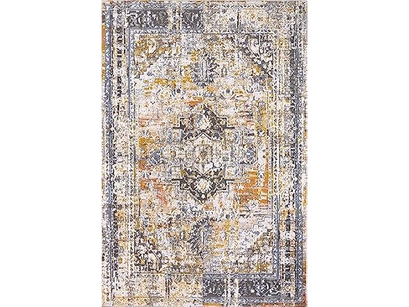 L'Baiet Marie Blue Distressed 2x6 Runner Rug