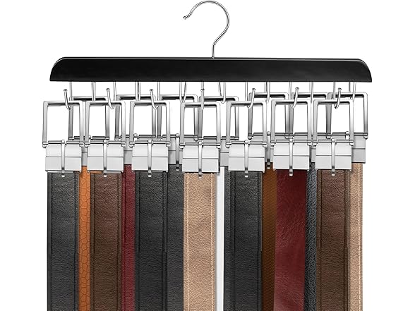 Harhana Belt Hanger for Closet 14 Hooks