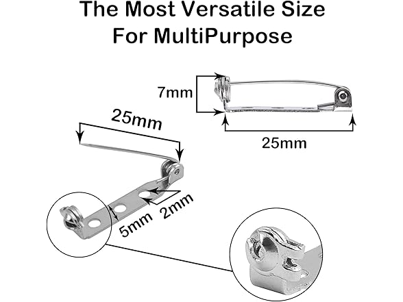 Aylifu Brooch Pins Bars - Sliver