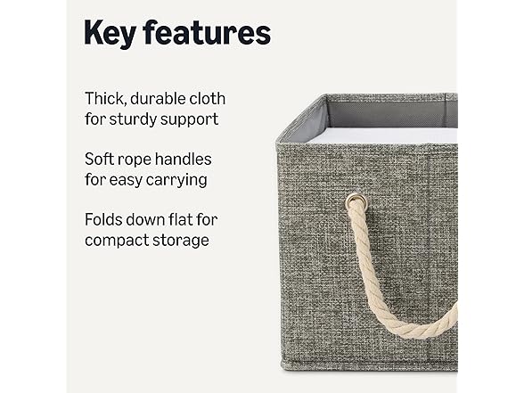 Amazon Basics Storage Bins w/Rope Handles