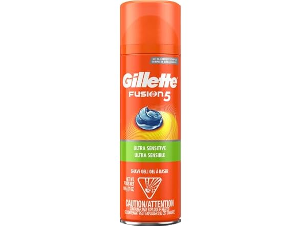 Gillette Fusion5 Ultra Sensitive Shave Gel, 7 Ounce
