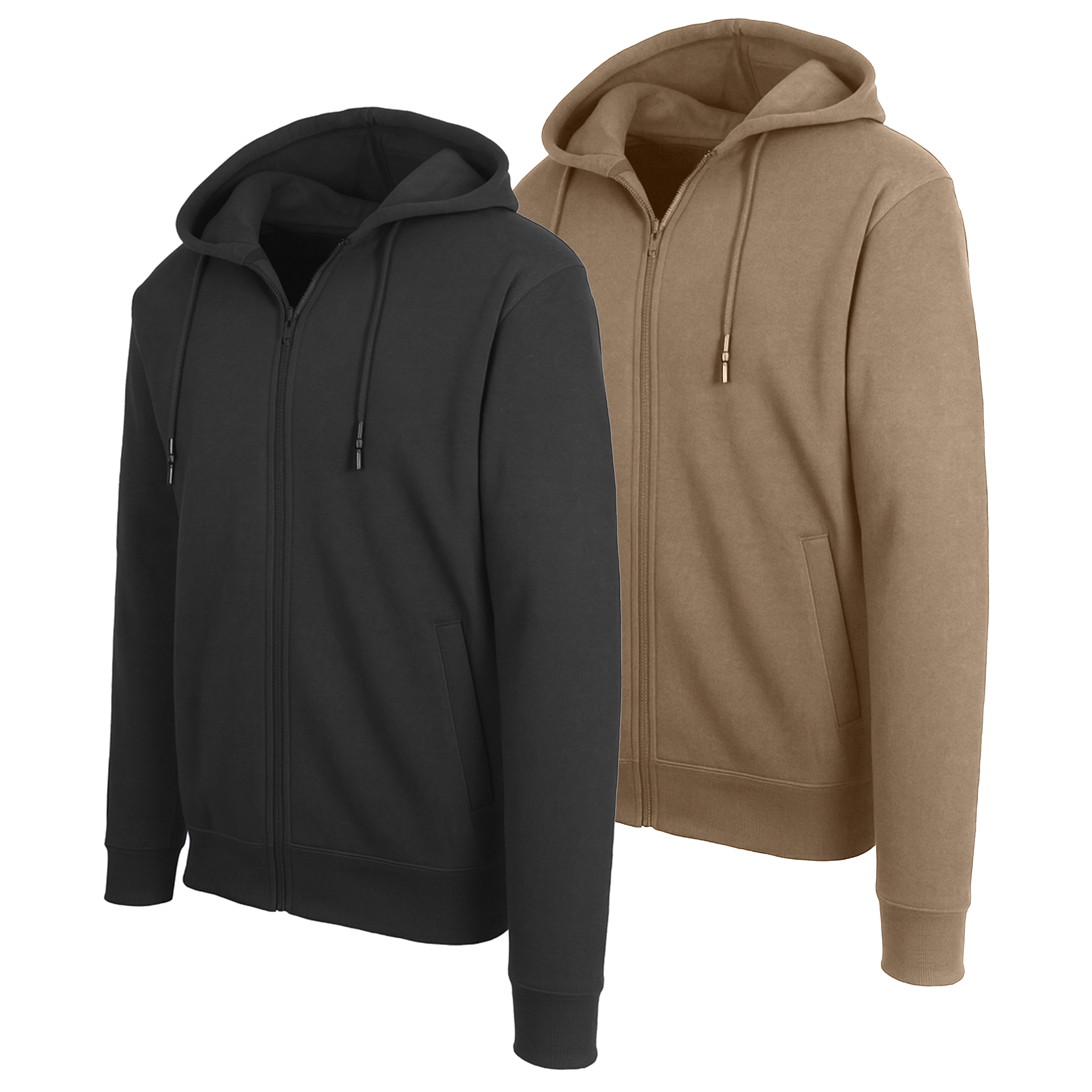 Mens Classic Fleece-Lined Zip Hoodie (M-3XL) - Gallery 40