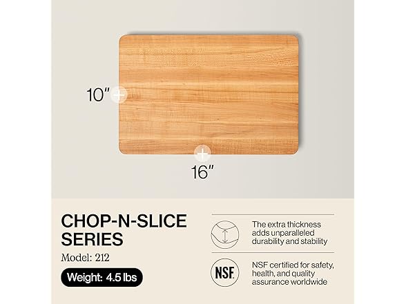 John Boos 16" x 10" x 1" Wooden Cutting Board