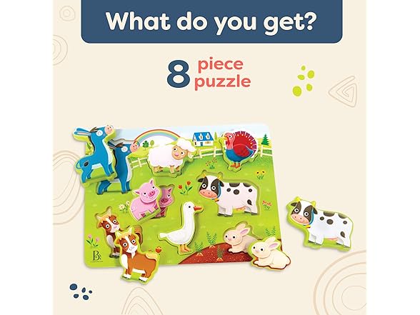 Farm Animals - Wooden Chunky Puzzle