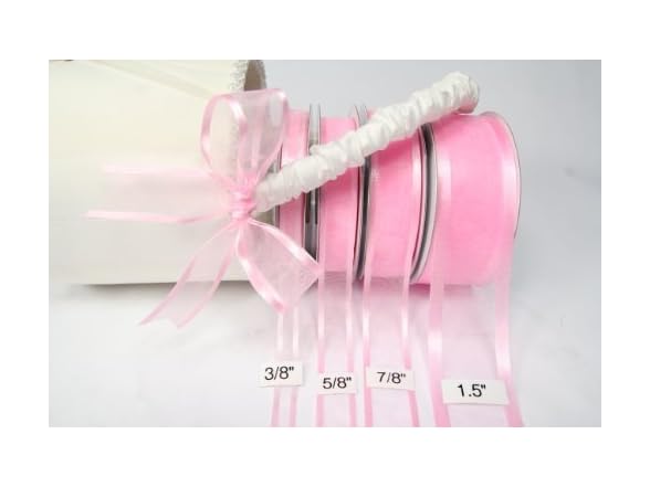 AmoreCreationsPink Organza Ribbon with