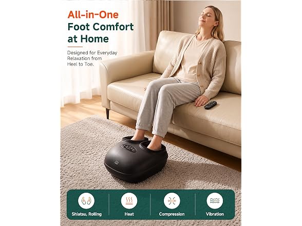 Foot Massager With Heat - Black
