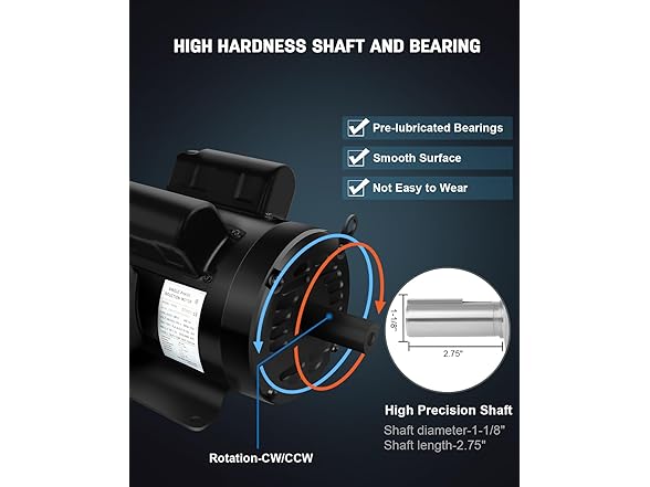 FAHKNS 5HP Electric Motor 1750 RPM