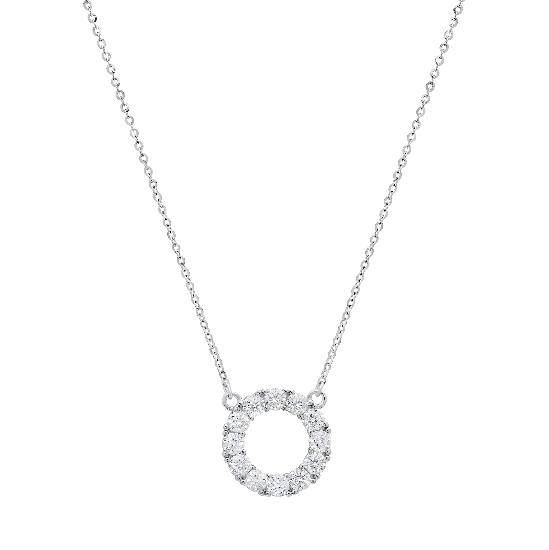 Moissanite Diamond Eternity Necklace - Gallery 6