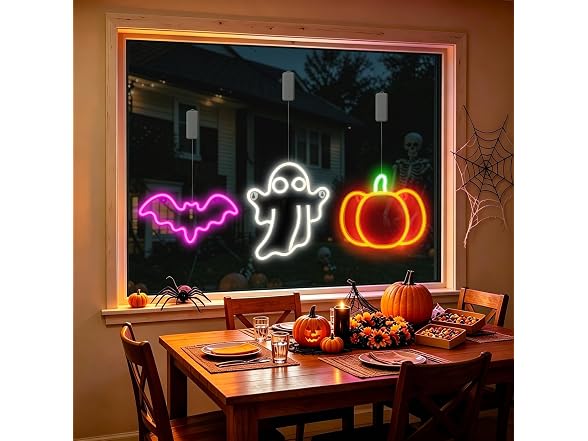 Brisum 3 Pack Halloween Window Lights