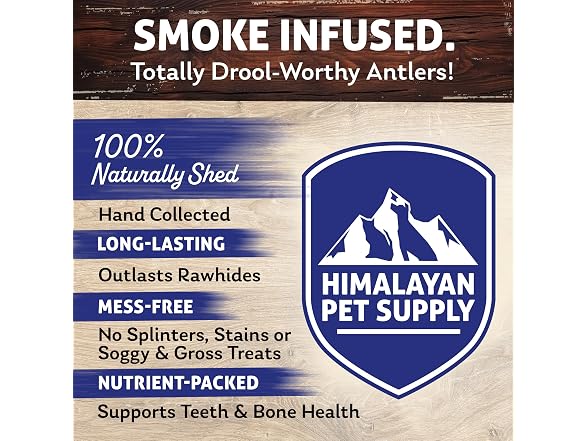 Himalayan Dog Chew Smoked Deer Antlers 1 X-Large