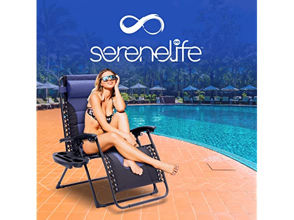 SereneLife Foldable Outdoor Lawn Chair