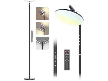 $36.99, Was $89.99, 58% Off! RUNBARRY LED Floor Lamp with Remote dealfomo