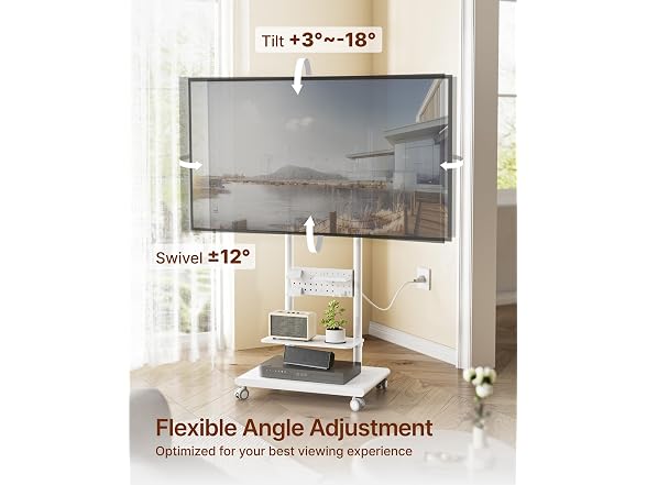 Heavy-Duty Rolling TV Stand