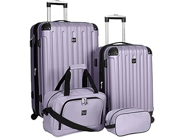 $74.99, Was $199.99, 62% Off! Travelers Club Midtown Hardside 4-Piece Luggage Travel Set dealfomo
