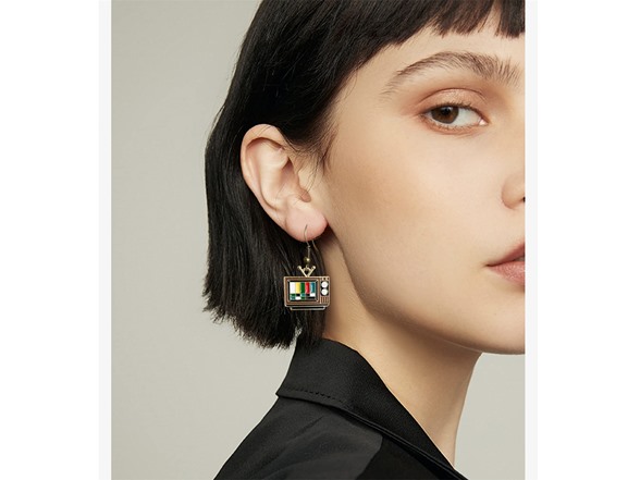 NONQL Cassette Tape Dangle Drop Earrings