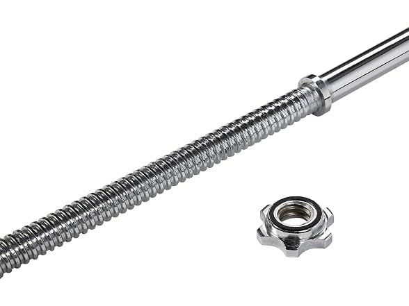 Fitvids 5 FT Standard Barbell, Star Locks, Chrome