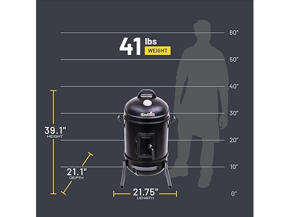 Char-Broil Bullet Charcoal Smoker 16"