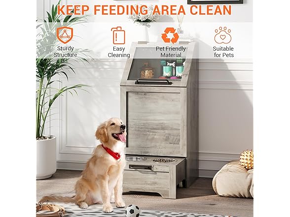 MOVECOM Top Opening Dog Feeding Station