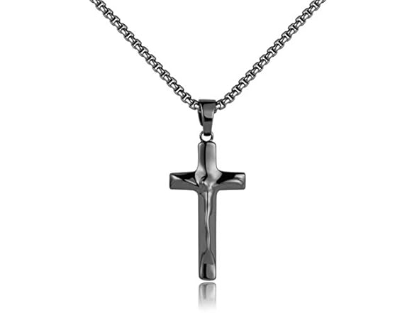 Karseer Black Cross Necklace