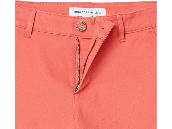 Amazon  Essentials 5" Khaki Shorts Coral Pink 12