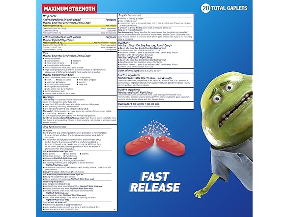 Mucinex Nightshift Sinus Caplets 2Pk