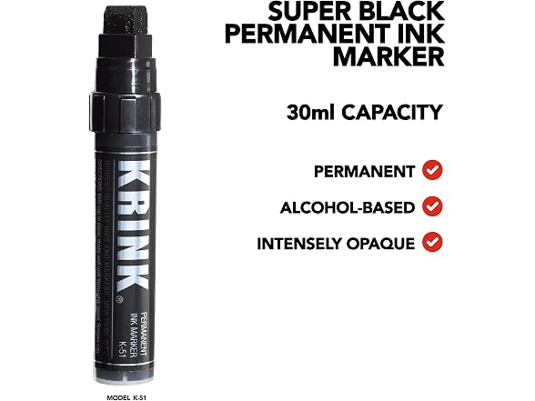 Krink K-51 Black Alcohol Based Marker, Handmade