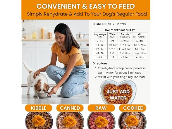Olewo Original Carrots for Dogs Fiber