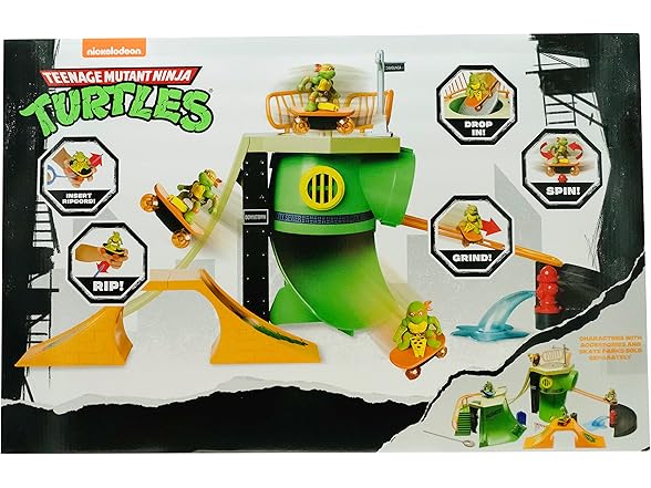 TMNT Toy, Turtle Madness Skate Park Playset